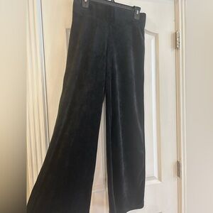 Women’s Black Velour Straight Flare Lounge Pants – Soft & Comfy